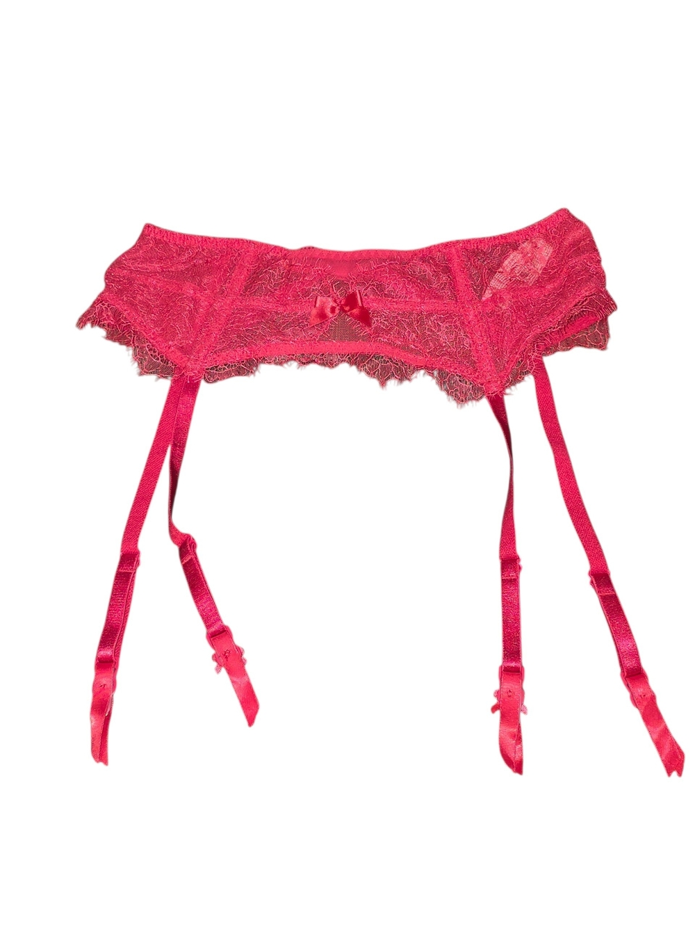 Victoria's Secret Dream Angels Red Floral Lace Garter Belt XS/S Sexy Lingerie